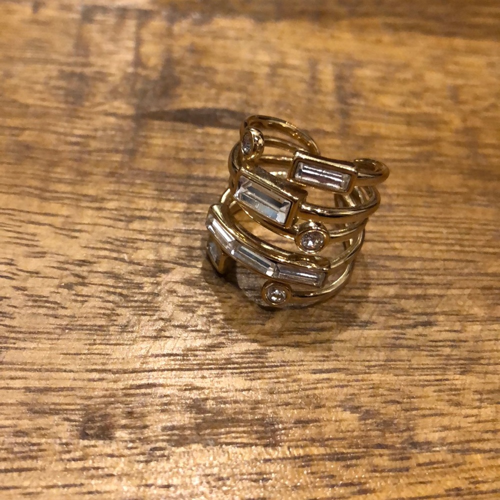 Alexis Bittar Gold Swarovski Crystal Ring